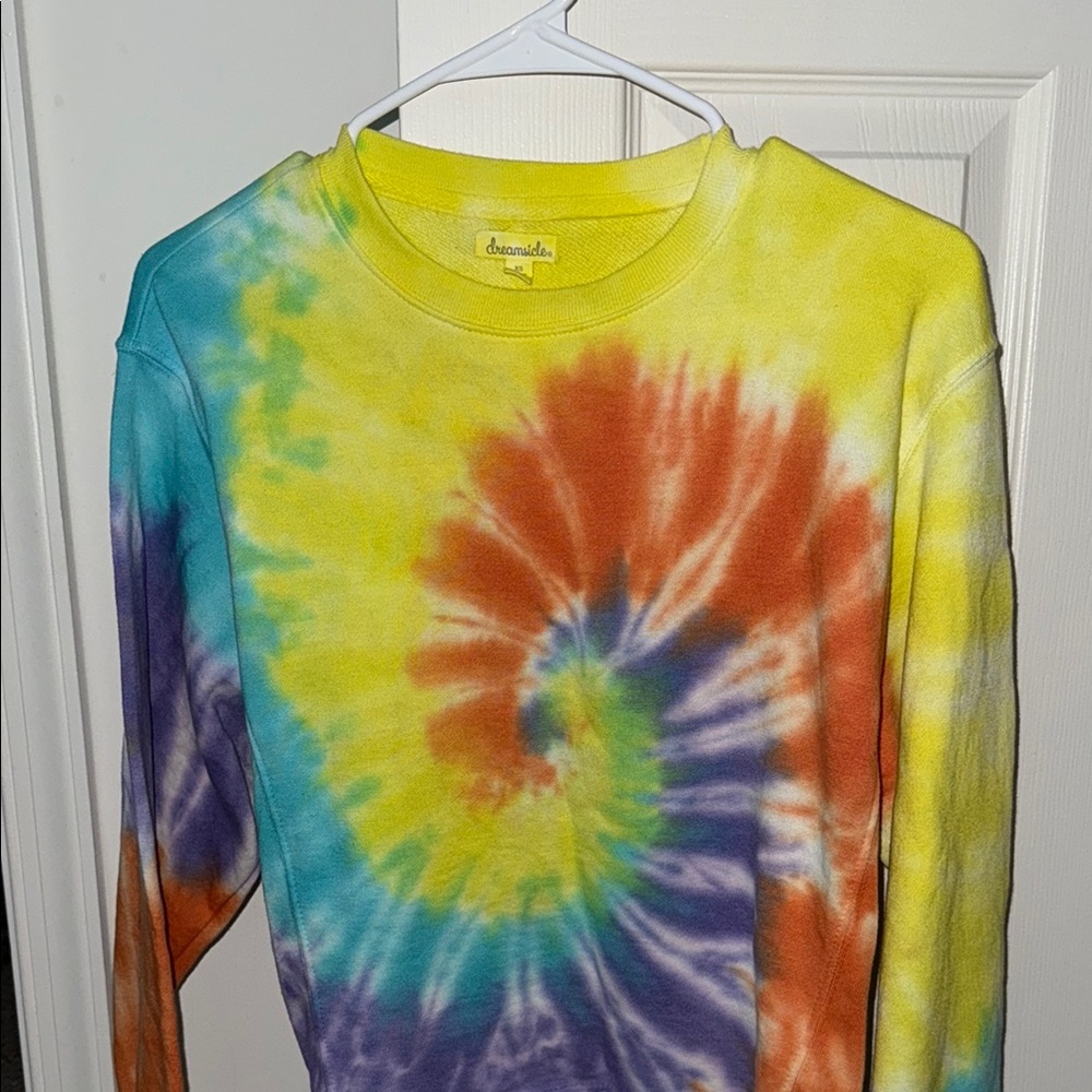 Colorful Tie-Dye Sweatshirt with matching shorts xs